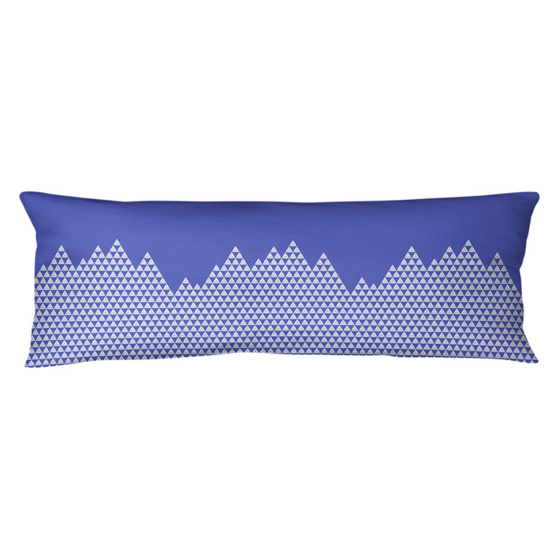 Coussin lombaire mountain, Bourre en polyester, Molleton moelleux, Bleu
