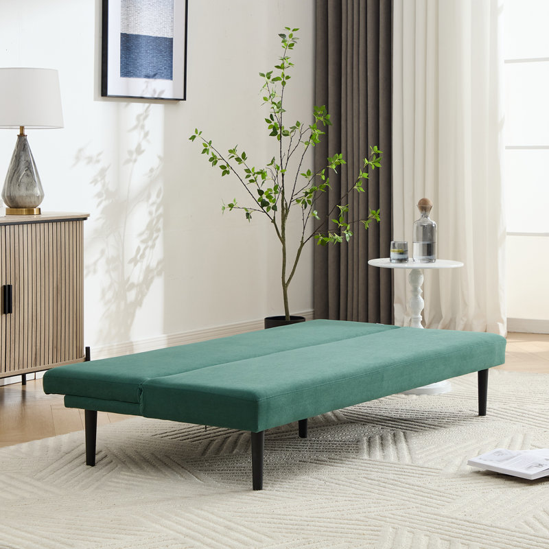 165cm W Modern Convertible Sofa Bed, Green