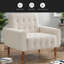 Fauteuil confortable avec dossier capitonné, moderne pour le salon-114233002