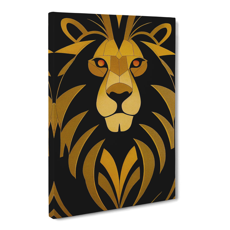 Lion Deco Vol.4 - Wrapped Canvas, 60cm H x 40cm W x 3cm D