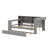 All-In-One Platform Bed With Upholstered Headboard And Convenient Features-1069923036