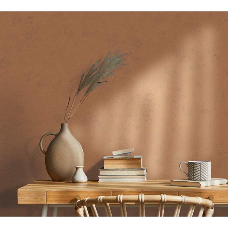 Galerie Terra Earthy Texture Eco Clay Wallpaper, Orange