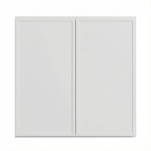 Armoire murale moderne en bouleau avec portes à cadre étroit, charnières à fermeture douce de qualité supérieure