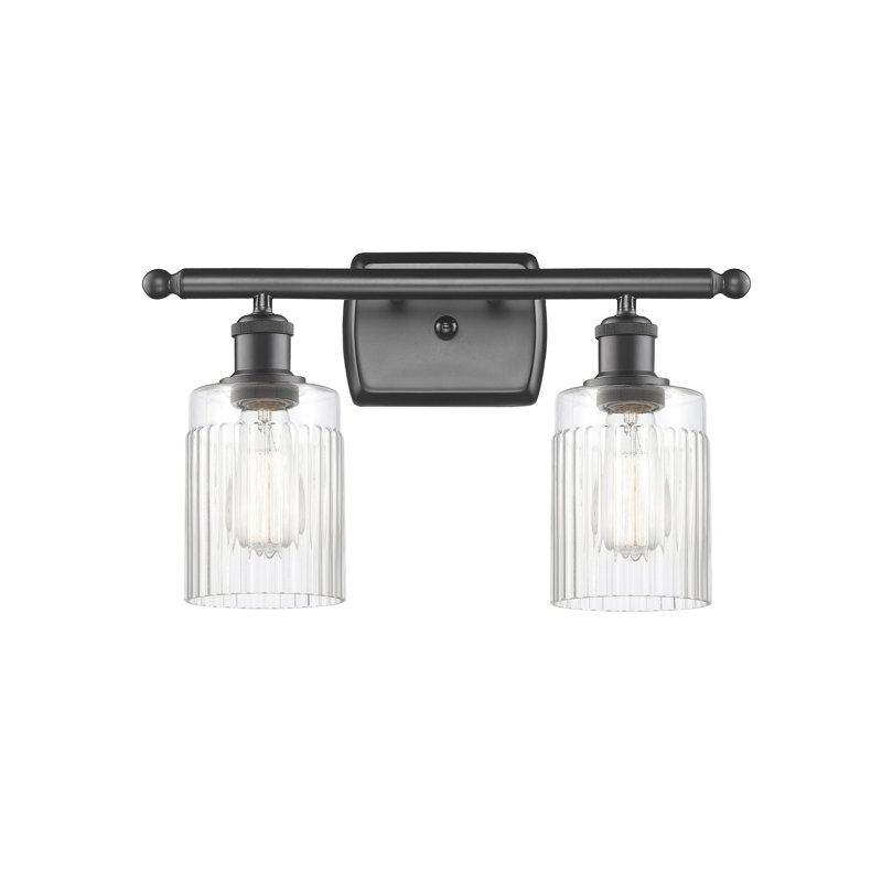 Éclairage pour meuble-lavabo à intensité variable 2 lumières Kamena, Transparent, Bronze huilé, Ampoule non incluse