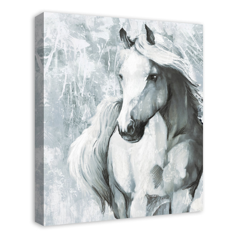 «Blue Grey Horse», peinture sur toile sans cadre