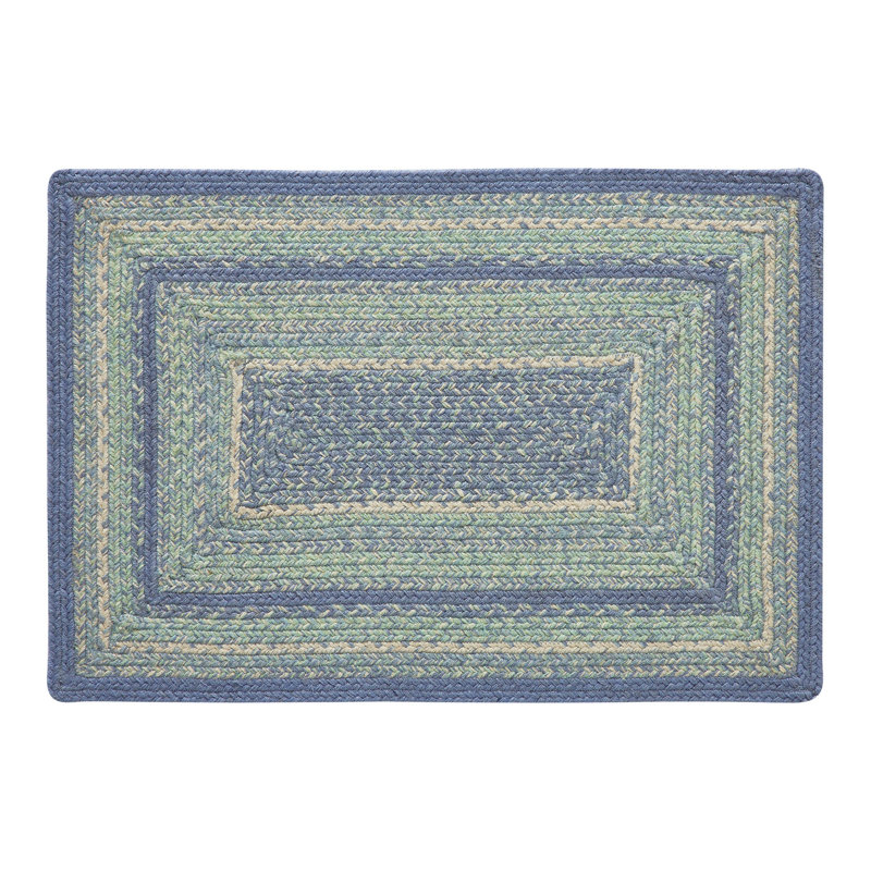 Maronay Hand Braided Geometric Indoor Rug, Rectangle 1'8" x 2'6"
