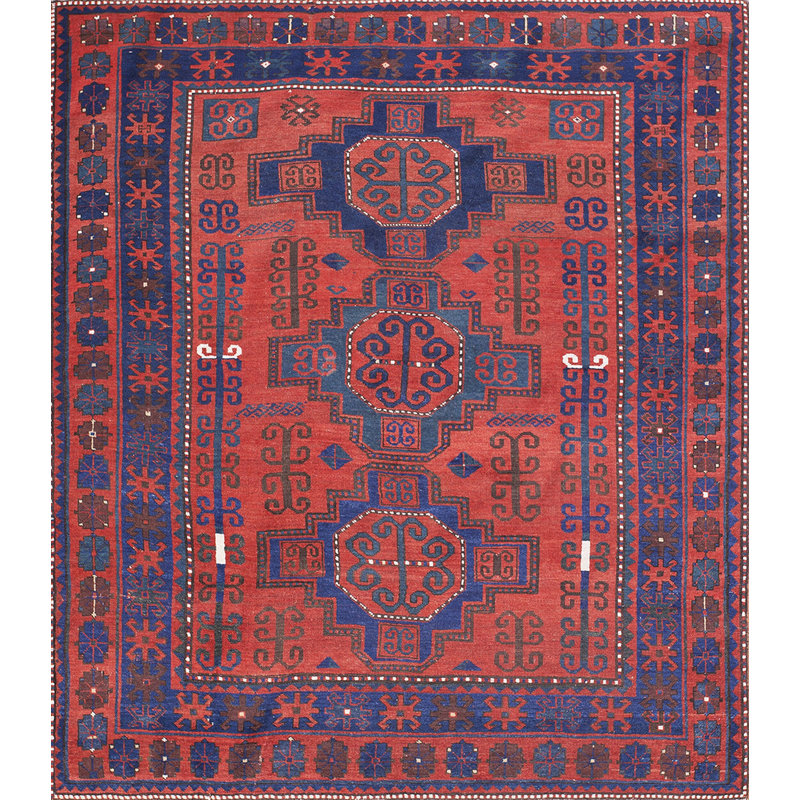 Tapis rouge / bleu Bold