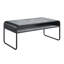 Table basse de salon rectangulaire classique avec tablette ouverte, gris et noir Classic, 44 pouces
