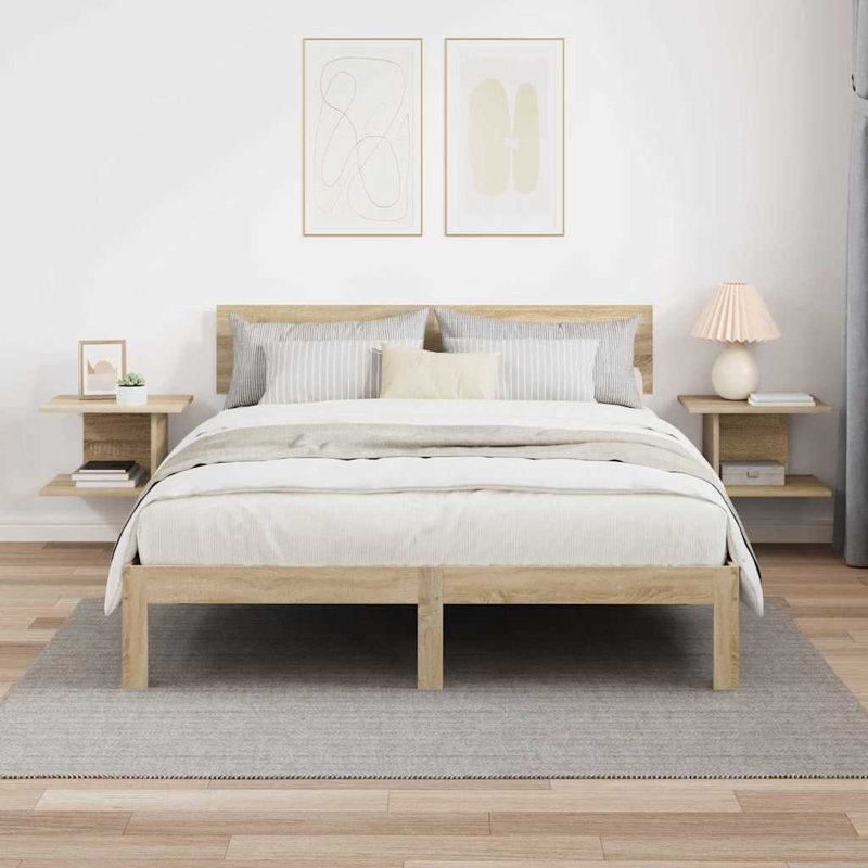 40cm W Manufactured Wood Bedside Table, Natural
