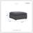 Bhavini 40" Modern & Contemporary Microfiber Ottoman with Luxurious Down Blend Topper Comfort, Superior High-Density Foam Cushioning