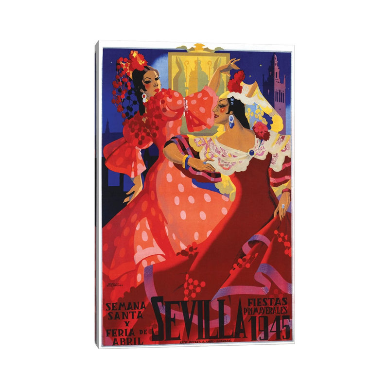 Sevilla, 1945 by Vintage Apple Collection - Wrapped Canvas Print, 20.32 cm H x 30.48 cm W