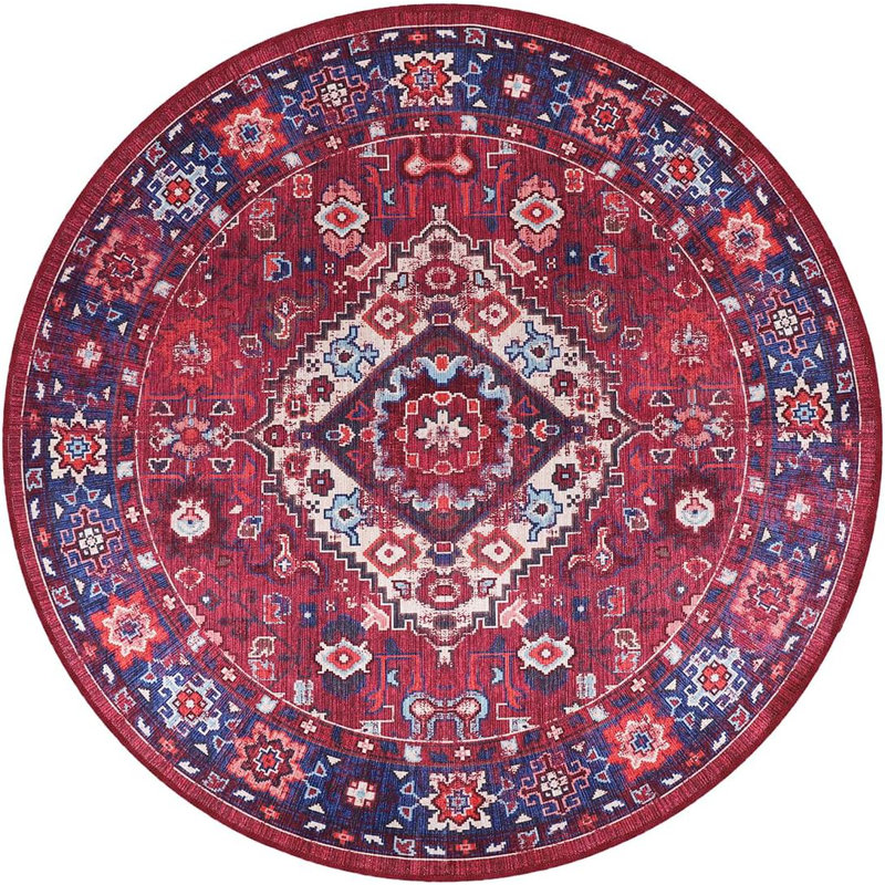 Traditional Area Rug Modern Non Slip Mat Large Entryway Rugs Washable Carpet Pad For Bedroom - 1307, Round 160 cm