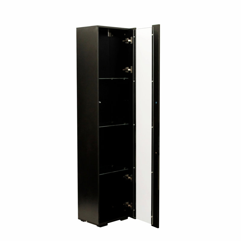 Accent Cabinet, Display Cabinet, Narrow Side Cabinet For Living Room, Accent Storage Cabinet For Home, Black