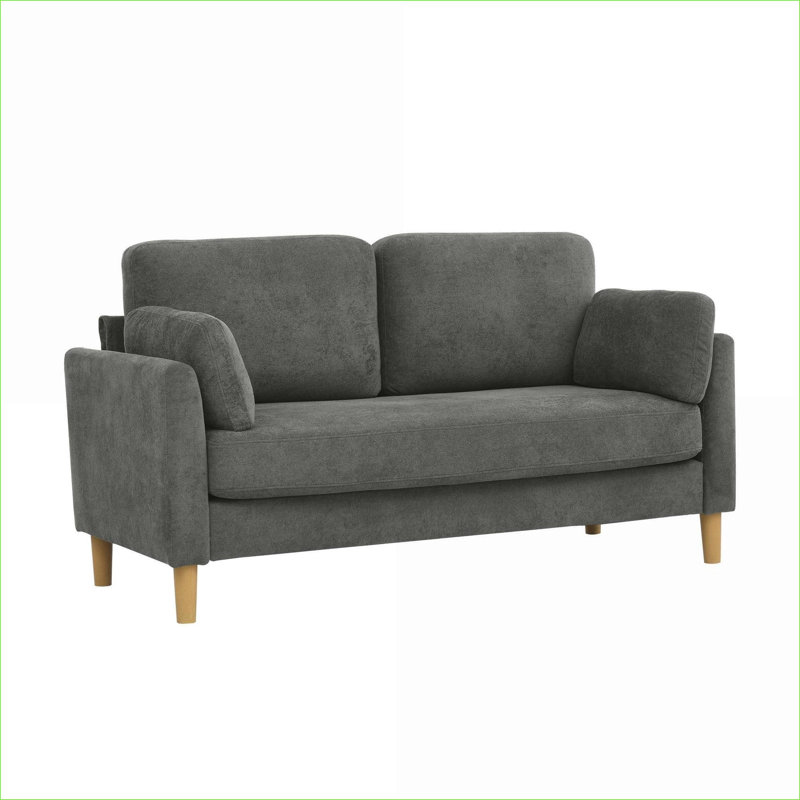 2 - Seater In Gray Modern Minimalist Design, And Compact Shape, Suitable For Small Spaces Cozy Settings, 30.5 Deep, 84 Lb Weight , , Gray, Minimalist, , Spaces, Quiet Settings