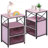 Kempst Nightstand Set 2, Small Bedside Table with Drawers, Narrow Side End Table with Open Shelf, 2 Drawer Dresser for Bedroom/Living Room/Dorms-416000337-477887918