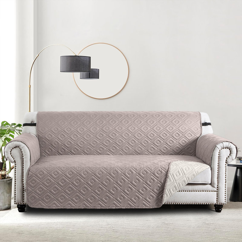 Reversible Waterproof Sofa Protector - Dual-Sided Sofa Protector Slipcover, 179cm H x 280cm W - (3 Seater), Beige/Cream