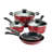 Tramontina Sicilia 8 Pc Aluminum Nonstick Cookware Set - Raspberry-85466842