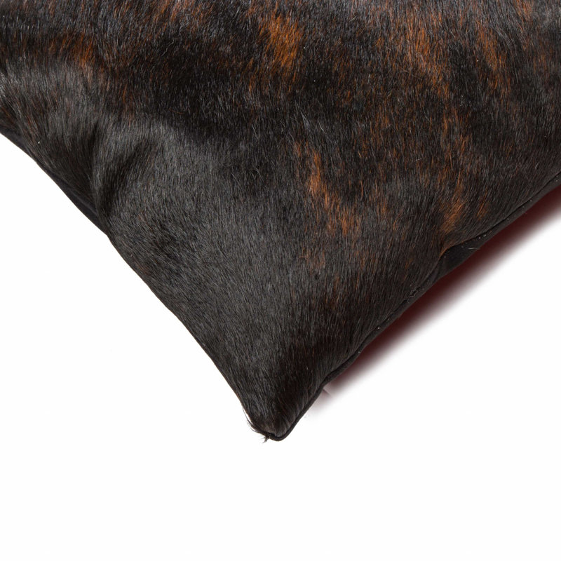  (Ensemble de deux) Coussin lombaire en peau de vache 12 "X 20", Chocolat