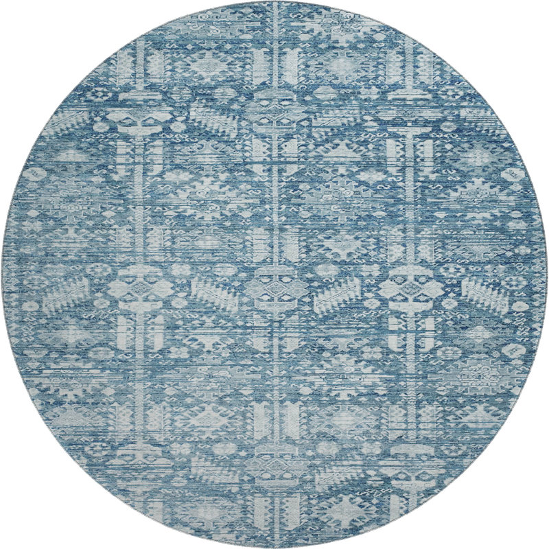 Premium Machine Washable Verlin AMF1771 Global Rug, Round 8'