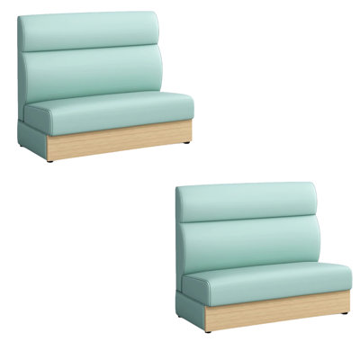 Banc rembourré en similicuir Modern Light Luxury