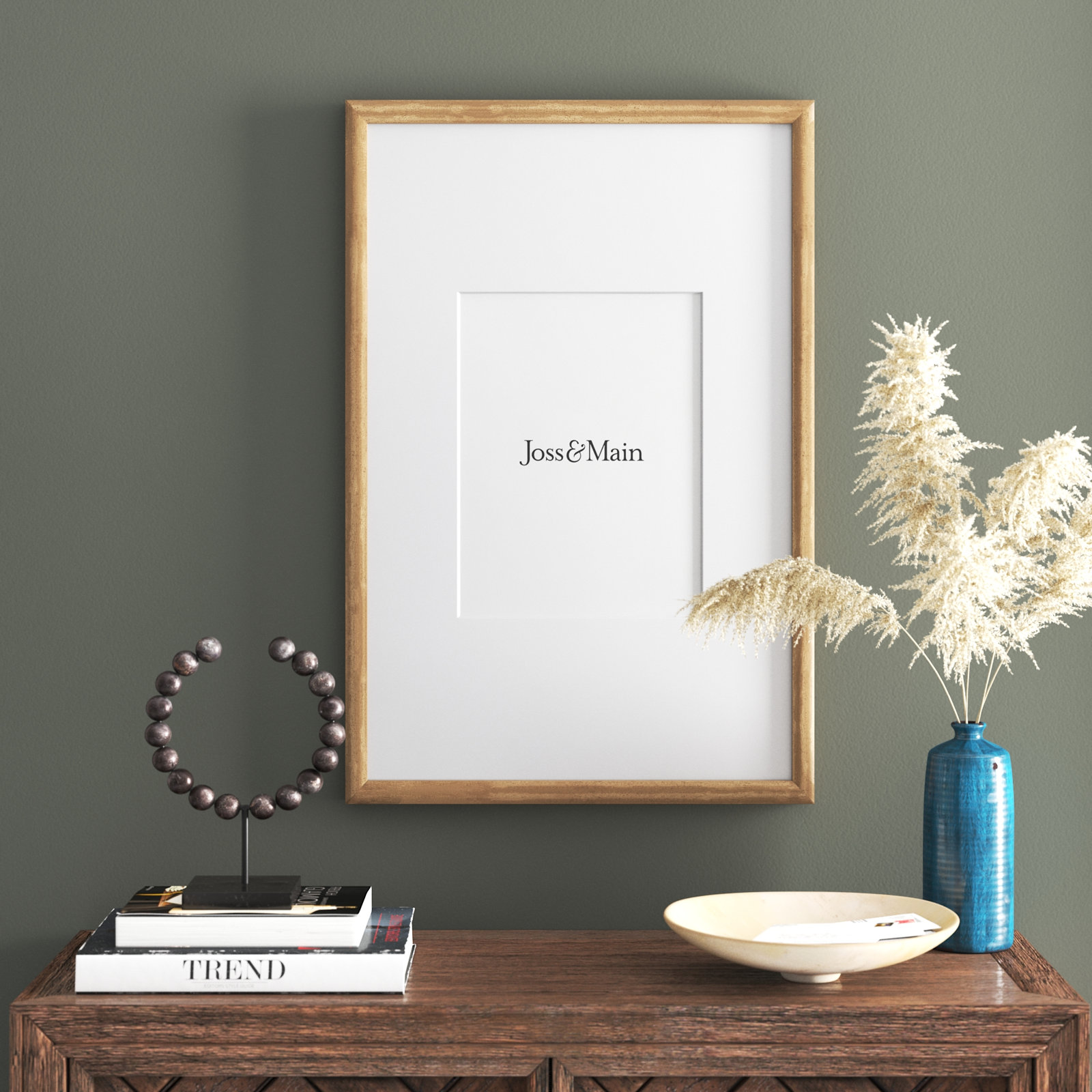 Mabe Wood Beveled Picture Frame with Mat, 20" x 30", Natural