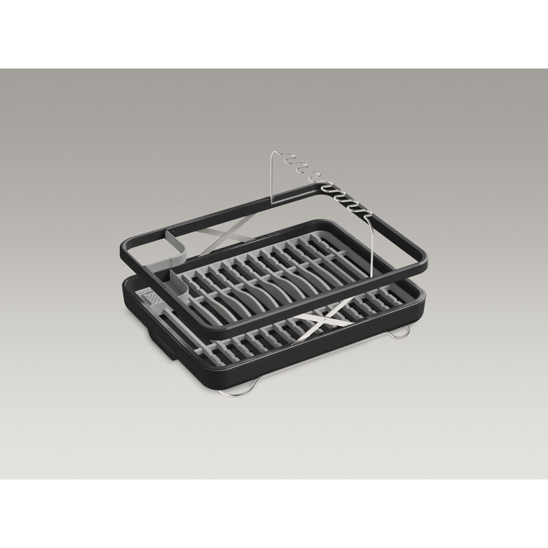 Stainless Steel Countertop Dish Rack, Charcoal