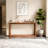 Console Table 60" Solid Wood Veneer Entryway Sofa Table, Sturdy Square Legs with Distressed Finish, Wide Behind Couch Table for Living Room & Hallway-1790019166