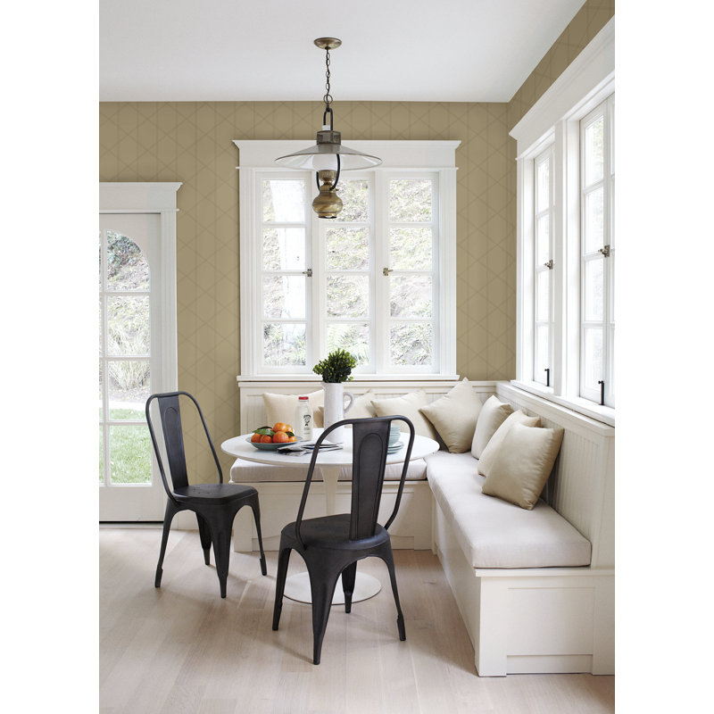 Geometric Wallpaper Double Roll, Taupe