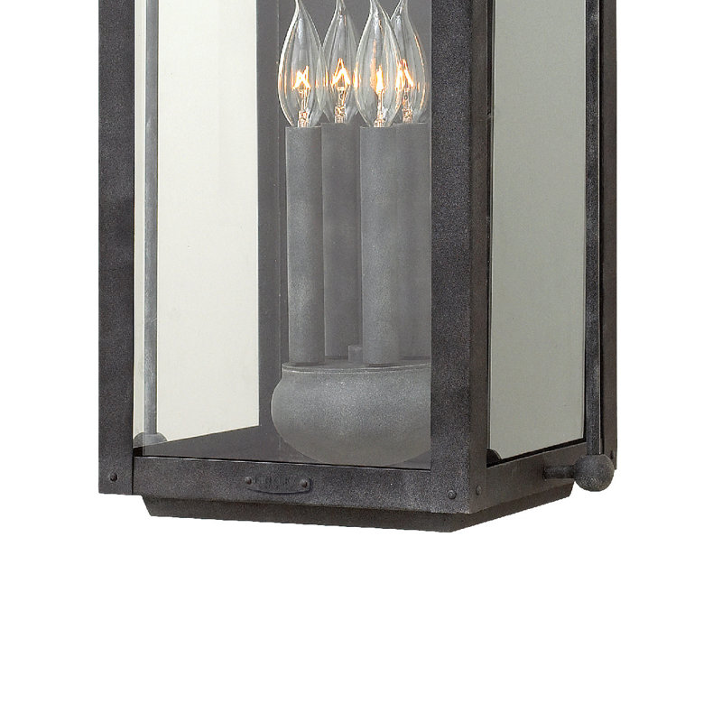 Anchorage 4-Light Outdoor Wall Lantern, Aged Zinc