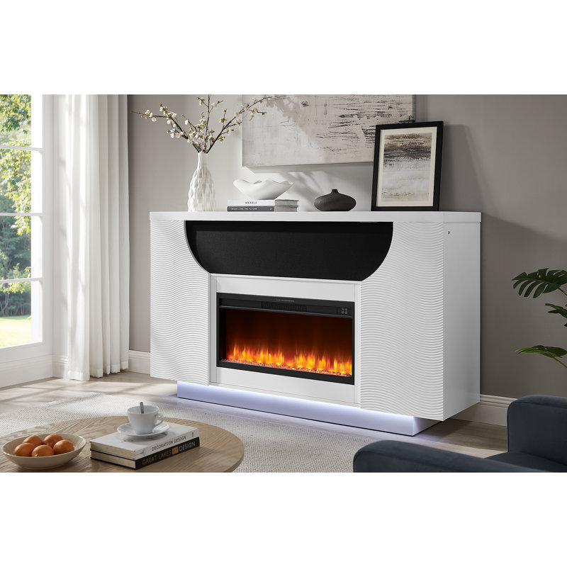 Foyer de divertissement avec haut-parleurs 76 "Aveena, H 48,25 po x L 76 po x l 20 po