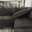 Chaise sans accoudoirs en velours de 23,6 po de largeur et module de chaise simple pour canapé modulaire Eyram-653582039