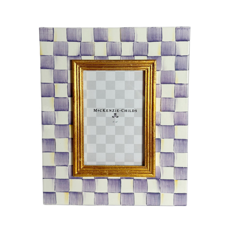 Violet Check Frame, 4" W X 6" H