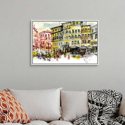 " Loios Square - Porto, Portugal " Watercolor Painting
