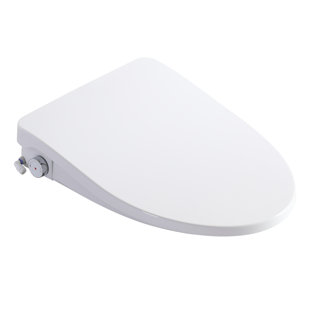 Smart Bidet Toilet Seat With Side Knob Adjustable Heated Seat With Water Temperature And Pressure Adjustment Portable Bidet With Automatic Nozzle Cleaning,Night Light,Only Seat