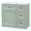 Meuble-lavabo de salle de bain avec lavabo, armoire avec 4 tiroirs, porte à fermeture en douceur et tablette réglable, lavabo en céramique, meuble-lavabo moderne pour l'organisation de la salle de bain-936644176-936644181