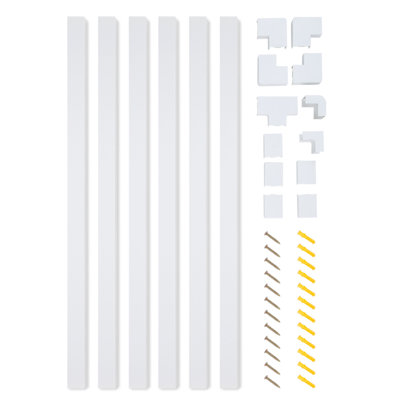 Newton Supply Cable Shield Cable Concealer On-Wall Cord Cover with 6, 25” Raceways – 150” Cord Management System Hides Cords, Wires for Wall TVs, Computers