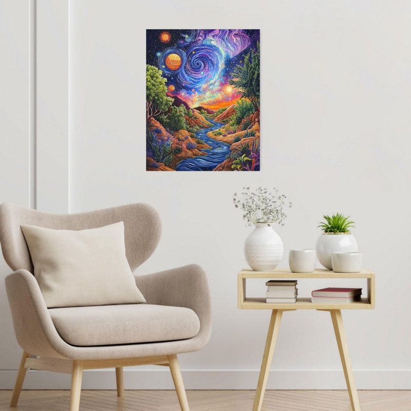 «Starry Night», art mural sur toile sans cadre 16 po x 20 po