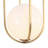 Single-Light Basketball Glossy Glass Semi-Flush Mount
