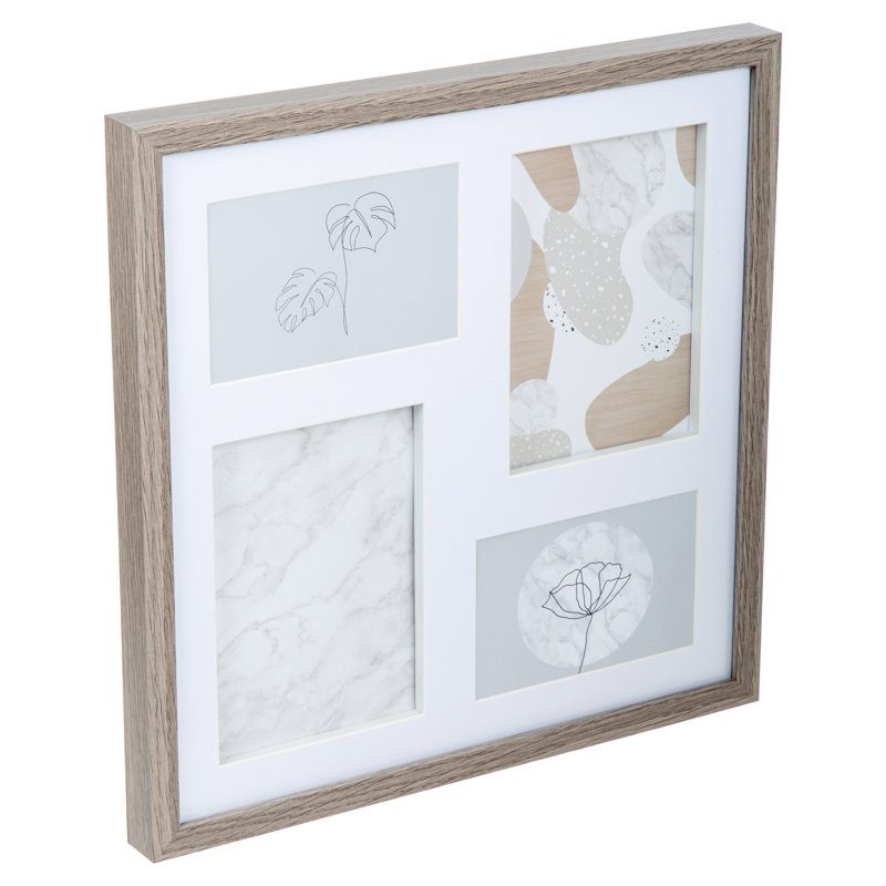 Umur Beveled Picture Frame with Mat, Beige