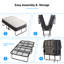 Lit pliant avec matelas en mousse de 4 po et roues verrouillables