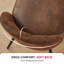 Velvet/Suede Upholstered Dining Chairs with Channel-Tufted Backrest and Metal Legs-1393805492-1399642446