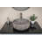 Gray/Brown Stone Circular Vessel Bathroom Sink