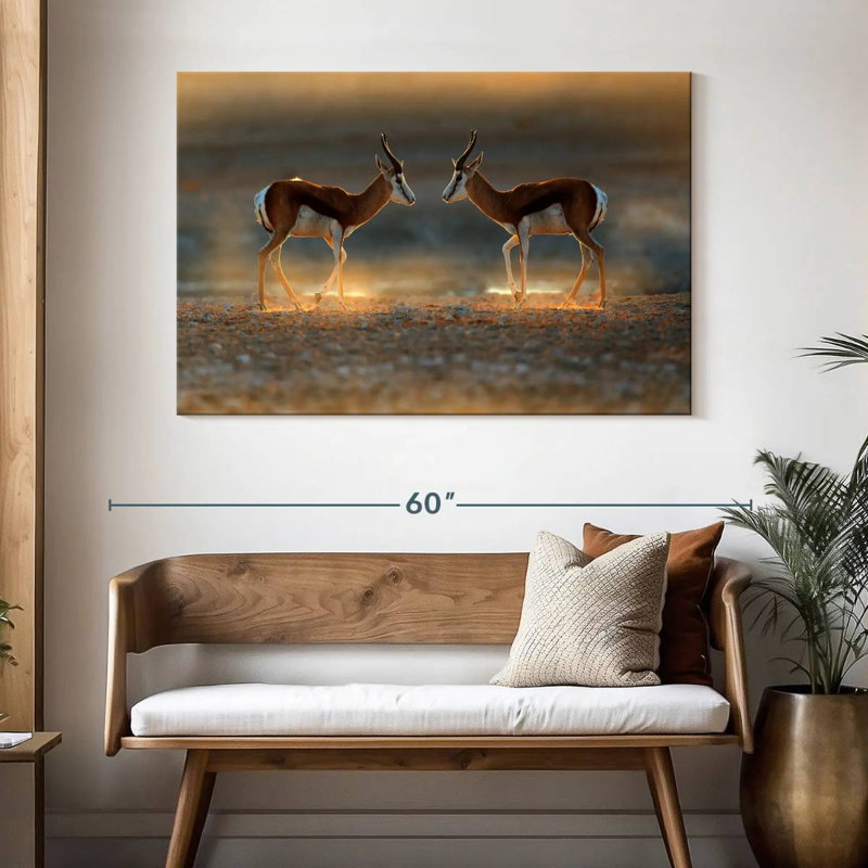Brampt Springbok Antelopes, 32" H x 48" W