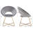 Focht 20" Wide Velvet Barrel Armchair with Open Back and Gold Metal Legs-438874831