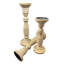 Ensemble de 3 porte-bougies Charleston - Bois blanchi