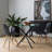 Wrought Studio™ Flat Round Hydra Breakfast Table, Clear 1/2" Thick Glass Dining Table Round with Base, Glass Kitchen Table, Elegant Dining Table for Dining Room-1078917363-1078917360