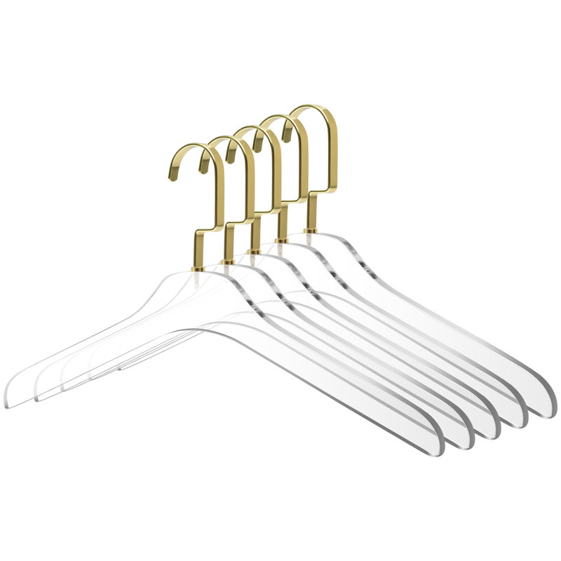 Acrylic Coat Hangers Acrylic for Dress/Shirt/Sweater, Acrylic/ Gold