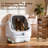 Self-Cleaning Cat Litter Box with APP Control and Safety Sensor, White, 020max