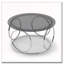 Table basse 31,5 "moderne avec plateau rond en verre et structure circulaire en métal-1502893860