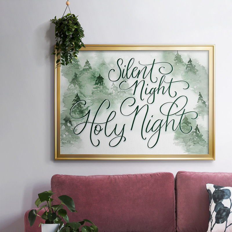 Sainte nuit - Reproduction de photo sur toile, H 26 po x l 38 po x P 1,5 po, Or